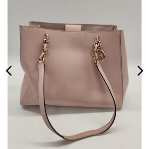 Gorgeous Michael Kors Blush Pink Leather Tote with Gold Chain Handle